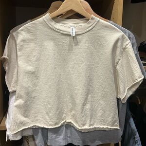 Cream Crop Top